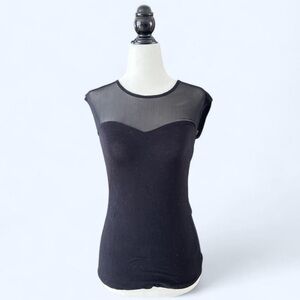 Garage Y2K Women’s Black Sheer Romantic Witchy Gothic Grunge Pink Top Small